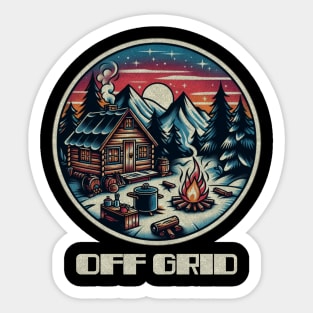 Cozy off grid cabin Sticker